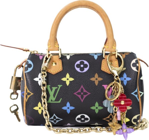 Louis Vuitton Nano Speedy / HL with Bag Chains Mini Handbag